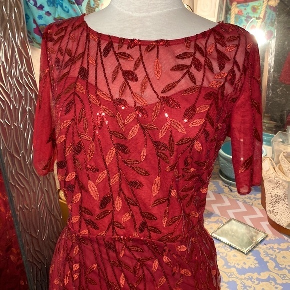 🌷EVER Pretty🌷Sheer Floral Sequin Mermaid Fishtail Style Dress - Picture 8 of 15